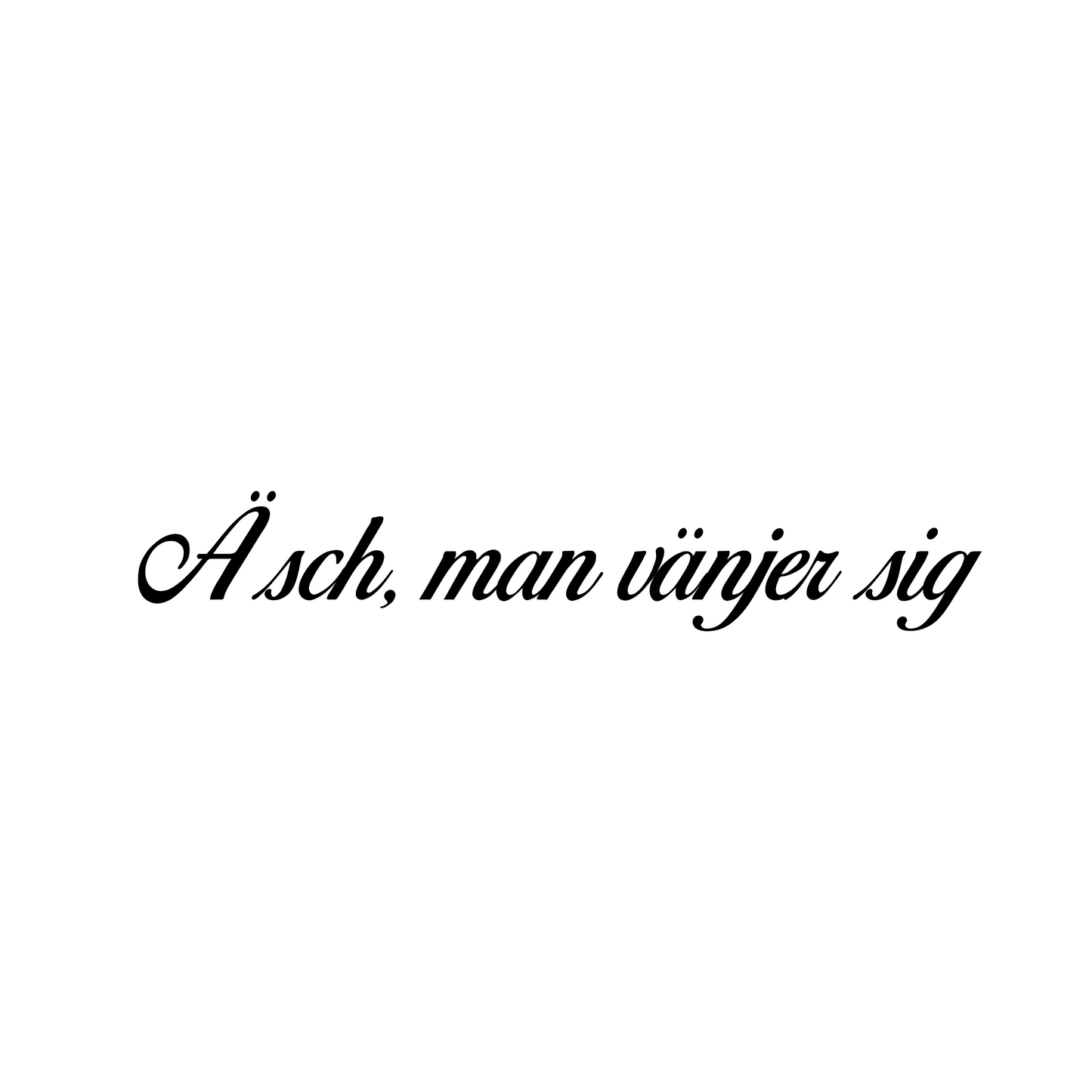 Äsch, man vänjer sig - Dekal