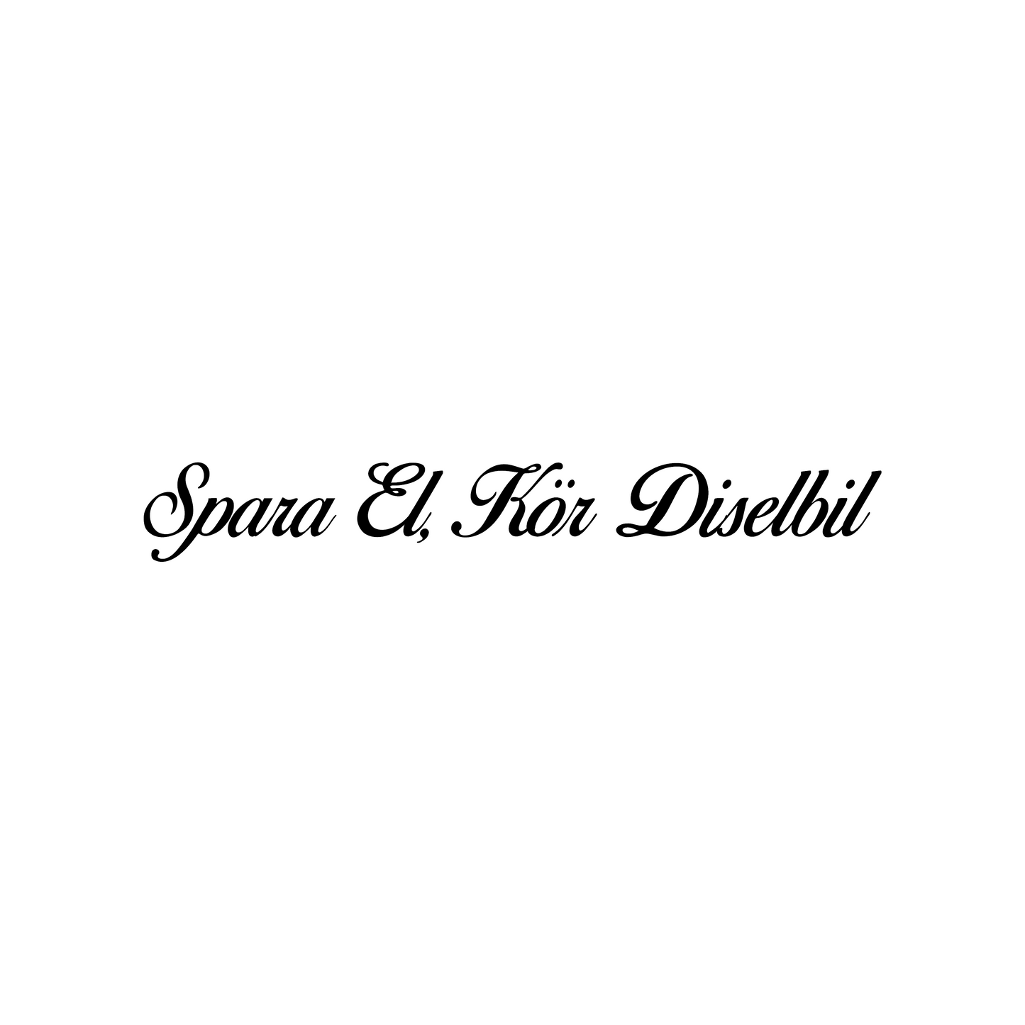 Spara El Kör Dieselbil - Dekal