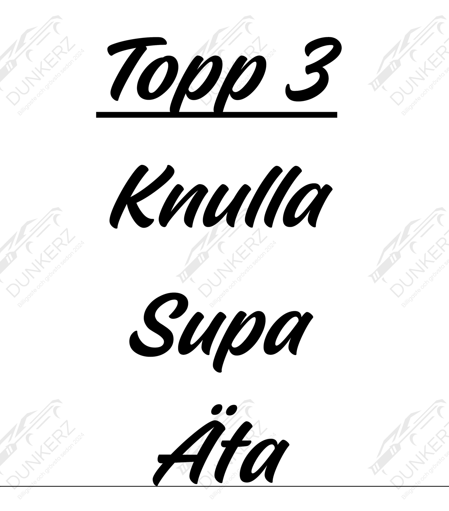 Topp 3 - Dekal - Dunkerz Dekaler