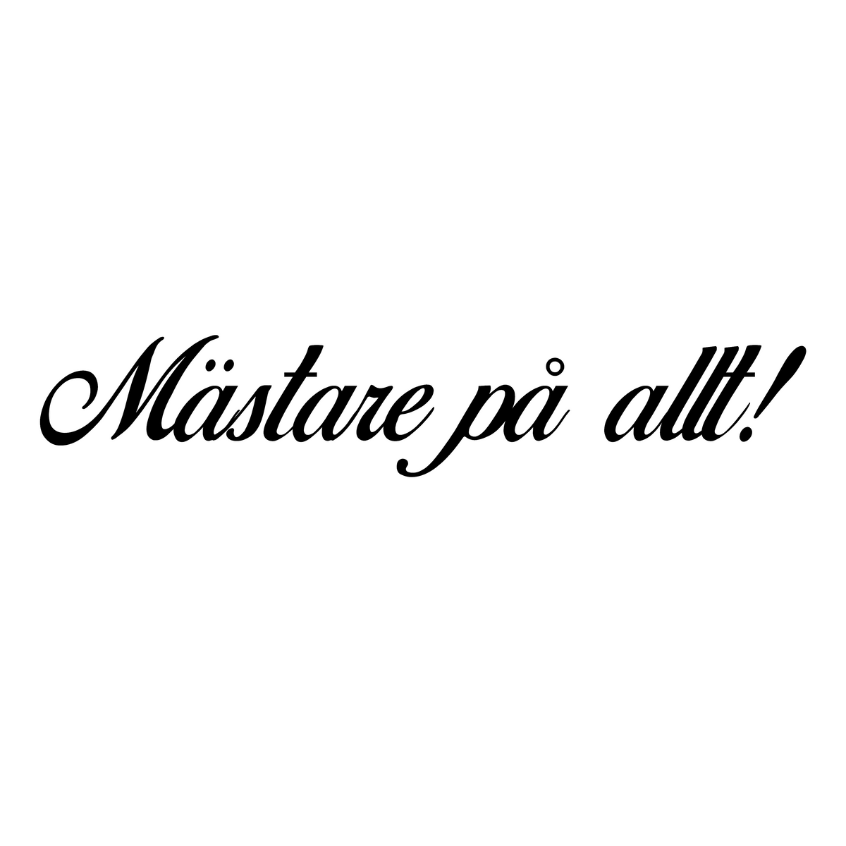 Mästare på allt! - Dekal