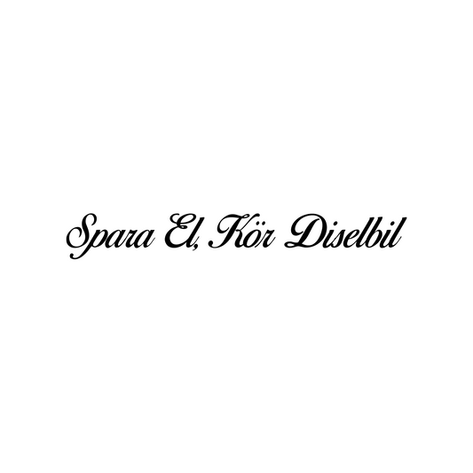 Spara El Kör Dieselbil - Dekal