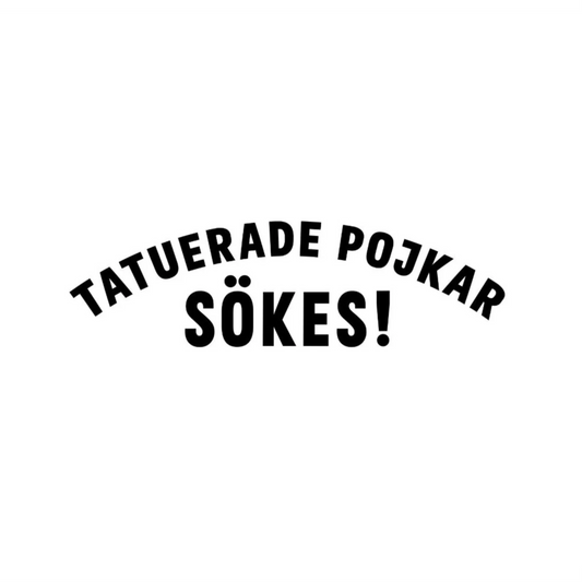Tatuerade pojkar sökes - Dekal